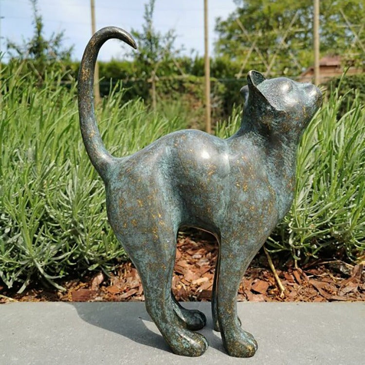 XXU décor extérieur de jardin Décor de jardin extérieur Statues de chat  Ornements de chaton Décorations de jardinage XU010