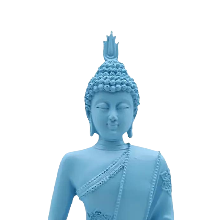 Cadre Bouddha bleu 80x60x4