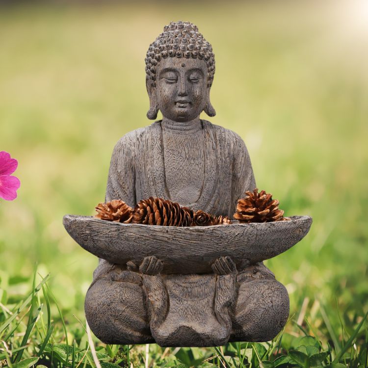 Illuminez votre jardin avec la magnifique statue de jardin Bouddha
