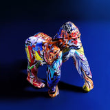 Sculpture Gorille Résine Multicolore