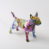 Sculpture Chien Bull Terrier Multicolore