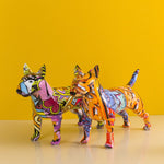 Statue Chien Bull Terrier Multicolore