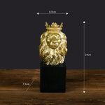 Statue Tête de Lion Dorée