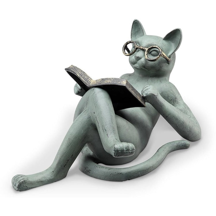 Figurine chat à piquer déco jardin par LOUIS MOULIN 