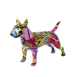 Statue Chien Bull Terrier Multicolore