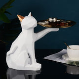 Statue Chat Moderne Blanc