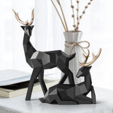 Statue Origami Cerf Noir