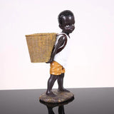 Statue Enfant Africain en résine