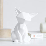 Chat Origami Statue blanc