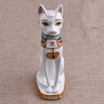 Sculpture Chat Egypte Blanc