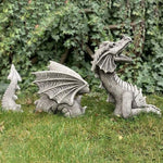 Statue Dragon Jardin Blanc