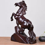 Sculpture Cheval en Bois Massif