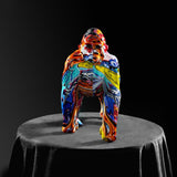 Statuette Gorille Résine Multicolore
