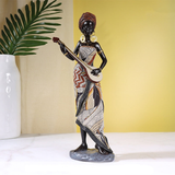 Statue Africaine Musicienne Guitare