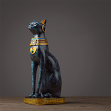 Statue Chat Grande Taille égyptien Bleu