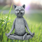 Statue Chat Méditation