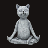 sculpture Chat Méditation en résine