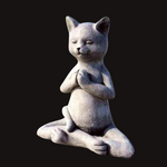 Statue Chat Namaste en résine