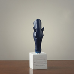 Statue Cheval Buste Bleu Nuit