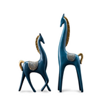 sculpture Cheval Design Bleu