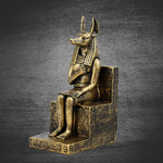 Statue Égypte Tête de Chien résine