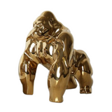 Statue Gorille Gold céramique