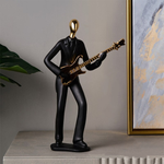 Statue Guitariste Or