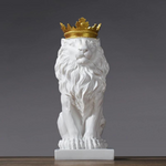 Statue Lion Couronne