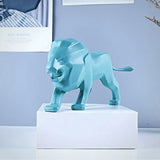 Statue Lion Maison Bleu