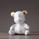 Statue Origami Ours Blanc